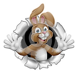 Easter Bunny Rabbit Breaking Background