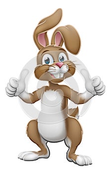 Easter Bunny Rabbit Cartoon Giving Thumbs Up