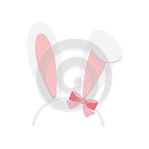 Easter bunny rabbit ears headband icon isolated on white background