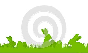 Ostern hase Kaninchen satz Eier frisch grünes gras 