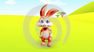 Easter Bunny running