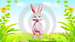 Easter Bunny saying hello