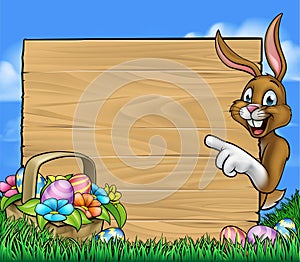 Easter Bunny Sign Background