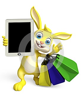 Easter Bunny with tab and shopping bag