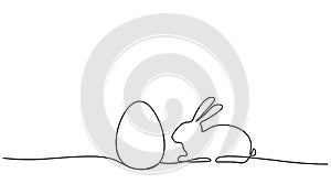 Easter bunny, vector illustration