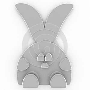 Easter bunny on white background