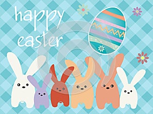 Easter bunnys with a easter egg