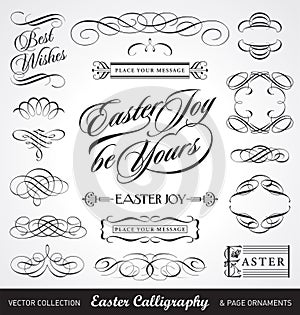 Easter calligraphy set (vector)