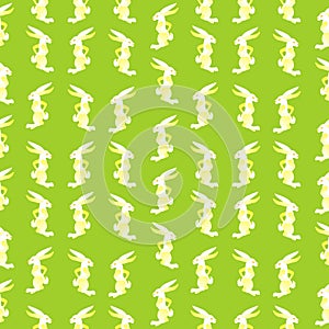 Easter card with the bunnies. Happy Easter banner,  greeting card, poster.