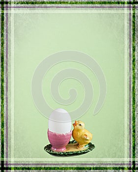 Easter card with chicken photo