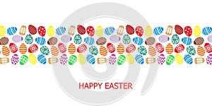 Easter card with decorative eggs