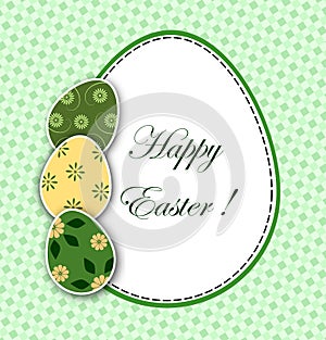 Easter card with decorative eggs photo