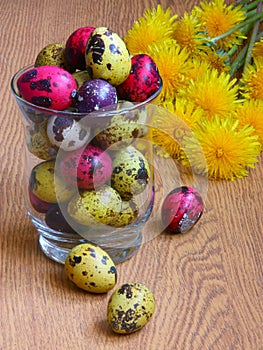 Easter card : eggs with flowers - Stock photos
