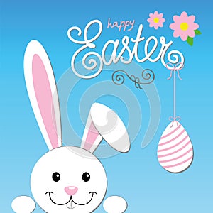 Easter card happy bunny