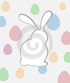 Easter card illustration on white background