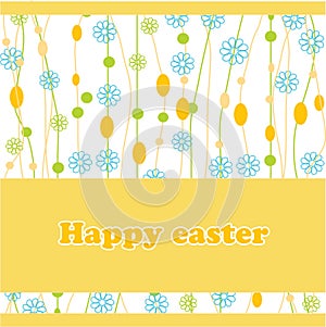 Easter card with spring landscape.