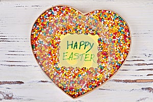 Easter card and sprinkle dots.