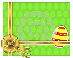 Easter card with a sticker egg.