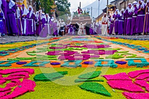 Easter carpets in antigua guatemala