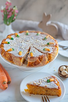 Easter Carrot cake with cream cheese frosting