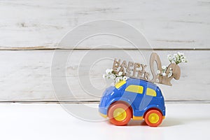 Easter cars with the words ``Happy Easter``