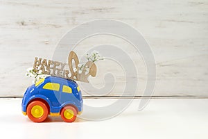 Easter cars with the words ``Happy Easter``