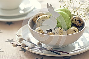 Easter celebration table setting