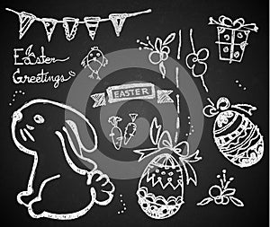 Easter on the chalkboard