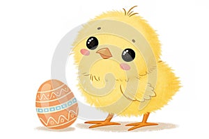 Easter chick isolated on transparent background