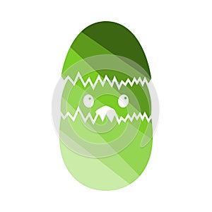 Easter Chicken In Egg Icon