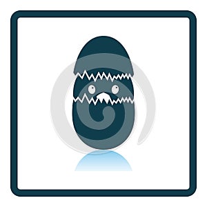 Easter Chicken In Egg Icon