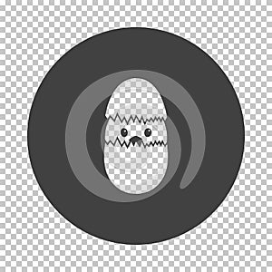 Easter Chicken In Egg Icon