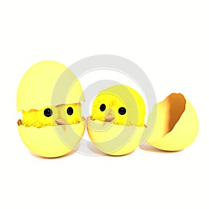 Easter chicks 3D