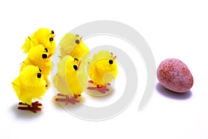Easter chicks and egg
