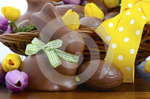 Pasqua cioccolato ostacolare da uova un coniglietto conigli 