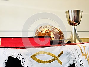 Easter christian celebration symbols photo