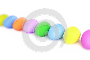 Easter color egg on a white background 3D illustration, 3D rendering