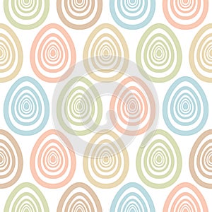 Easter colorful painted eggs seamless art pattern