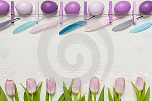 Easter composition with space for text