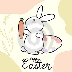 Easter concept design, bunnies, eggs. Easter boho style