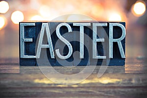 Easter Concept Metal Letterpress Type