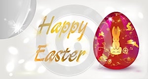 Easter concept. Vector illustration for greeting card, poster, flyer