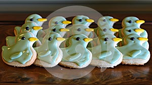 Easter cookies and muffins with pastel glaze and funny patte