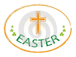 Easter day jesus cross banner