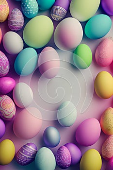 Colorful Easter Eggs Party Celebrations Background
