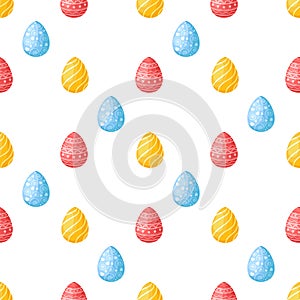 Cartoon easter day seamless pattern