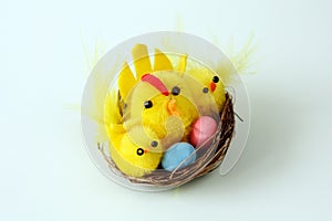 easter decoration: baby chicken roost