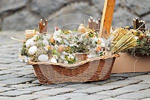 Easter decoration at easter street market.