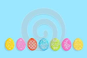 . Easter decoration, freshly baked gingerbread in the form of Easter eggs. Easter holiday card