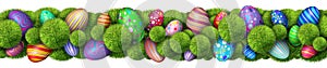 Easter Decoration Horizontal Border